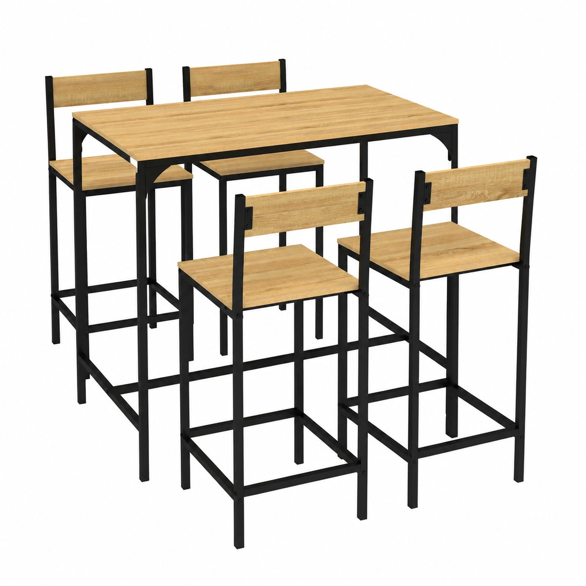 Table, avec 4 chaises, pour les espaces de vie