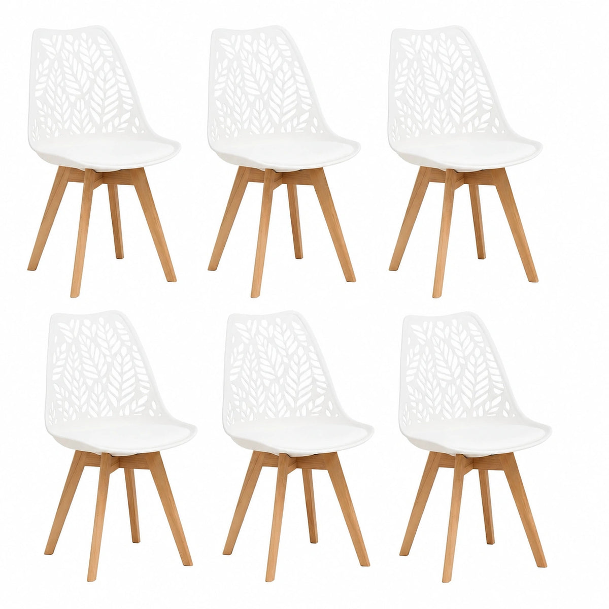 Chaise, en bois massif et similicuir, pour la salle à manger ou la cuisine