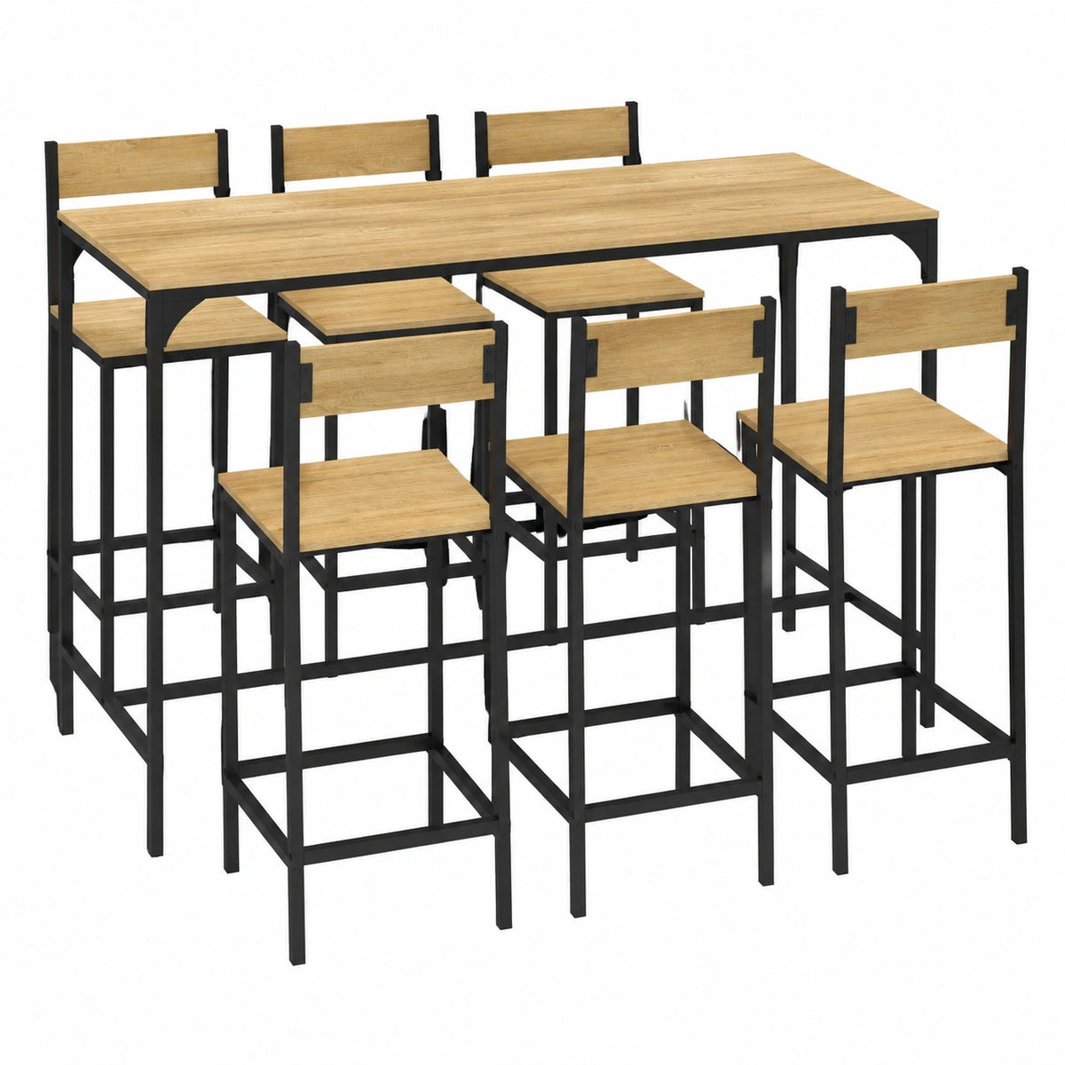 Table, avec 6 chaises, pour les espaces de vie