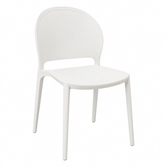 Chaise de jardin, coloris blanc, pour la terrasse ou le jardin