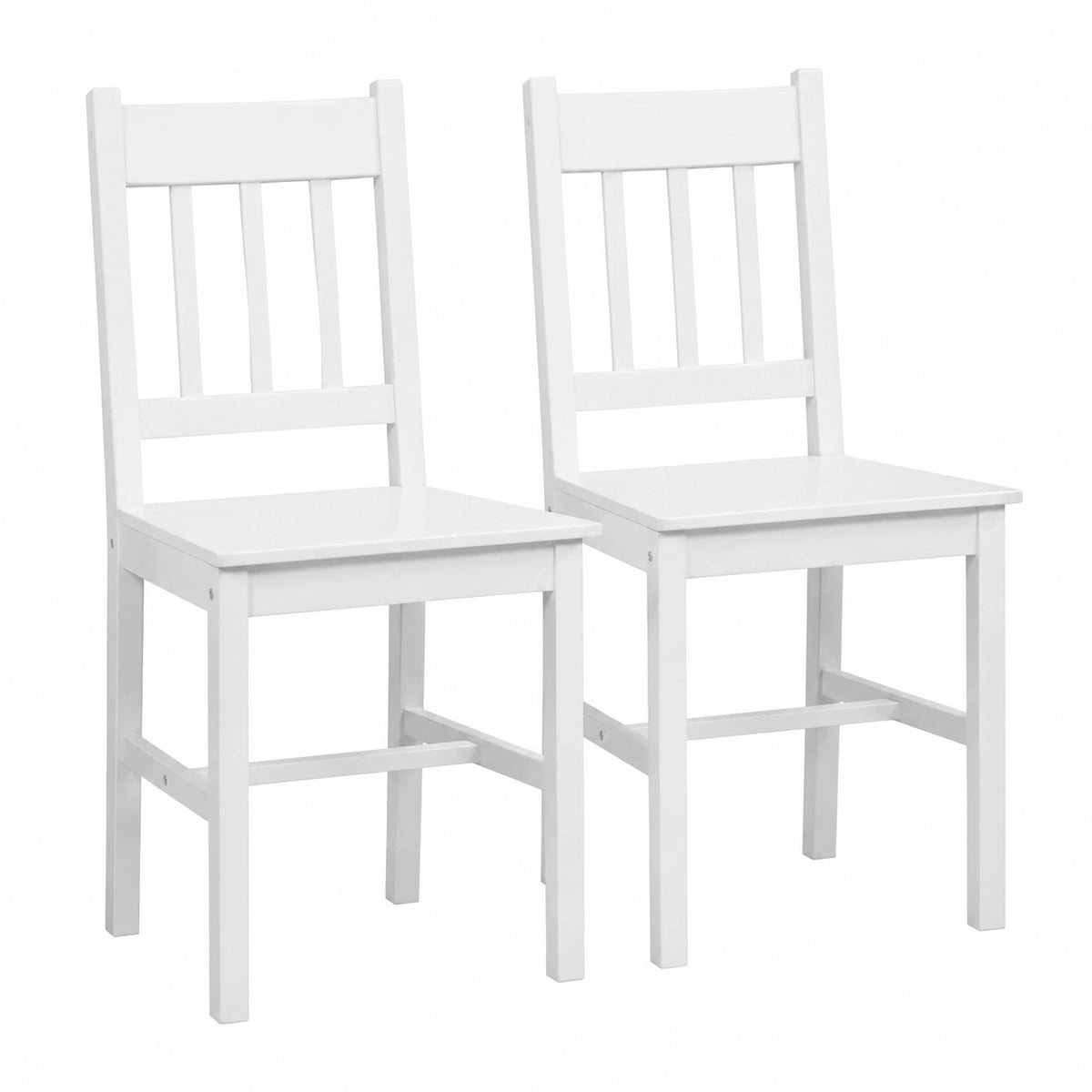 Chaise, en bois massif, coloris blanc, pour la salle à manger ou la cuisine