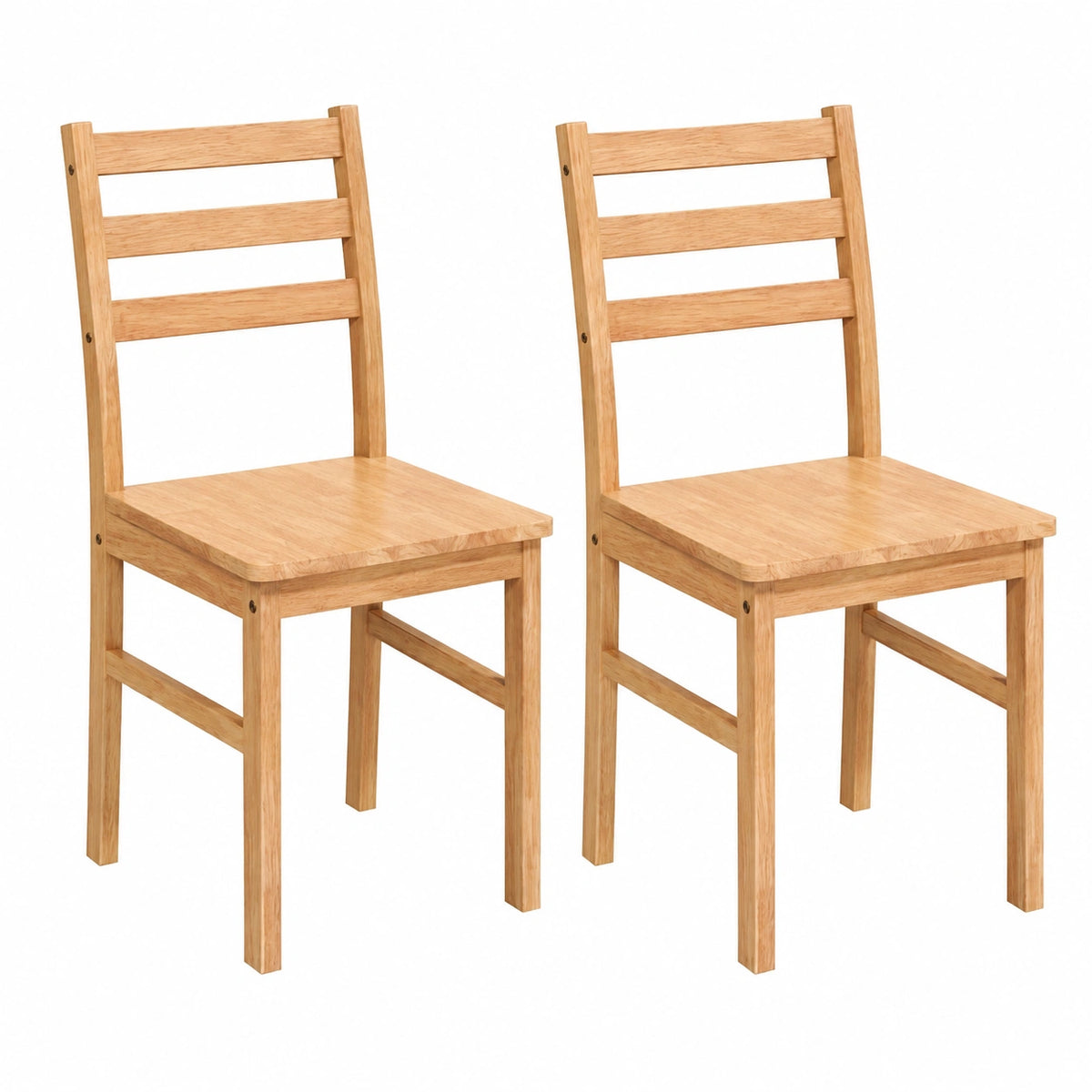 Chaise, en bois massif, 2 pièces, pour la salle à manger ou la cuisine