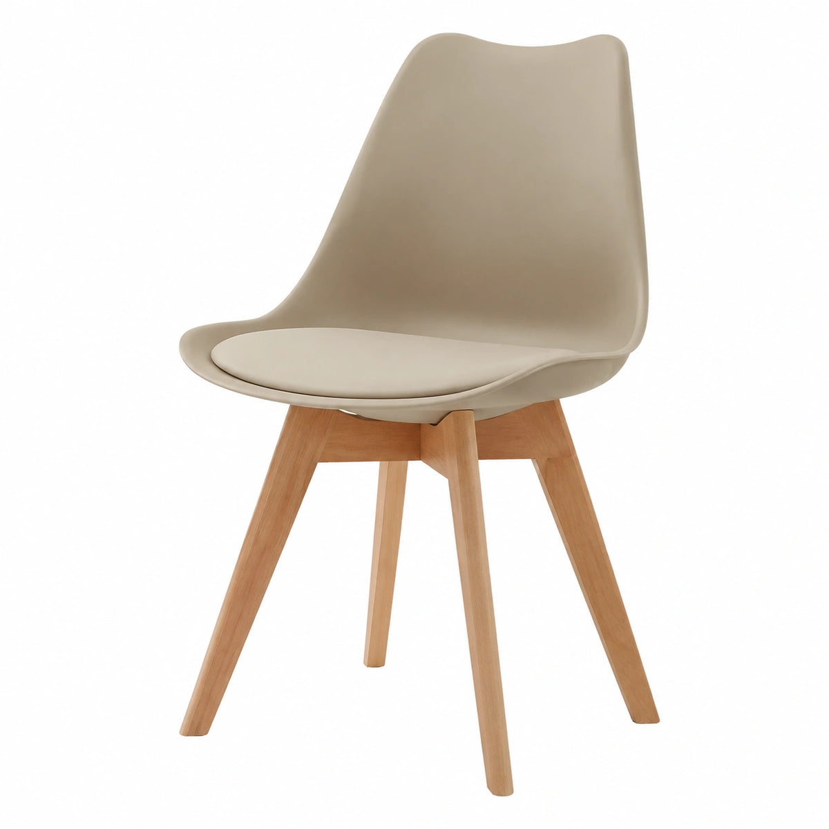 Chaise, en bois massif, coloris beige, pour la salle à manger ou la cuisine