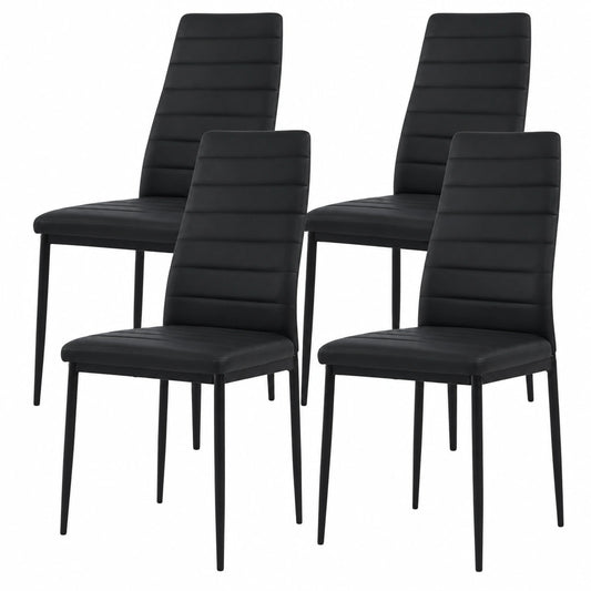 Chaise, avec coussin, coloris noir, pour la salle à manger ou la cuisine