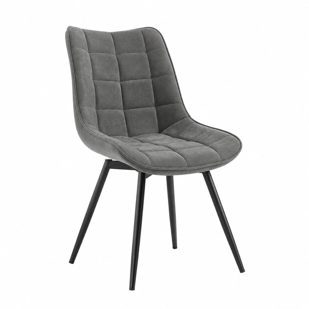 Chaise, pivotant, coloris gris, pour la salle à manger ou la cuisine