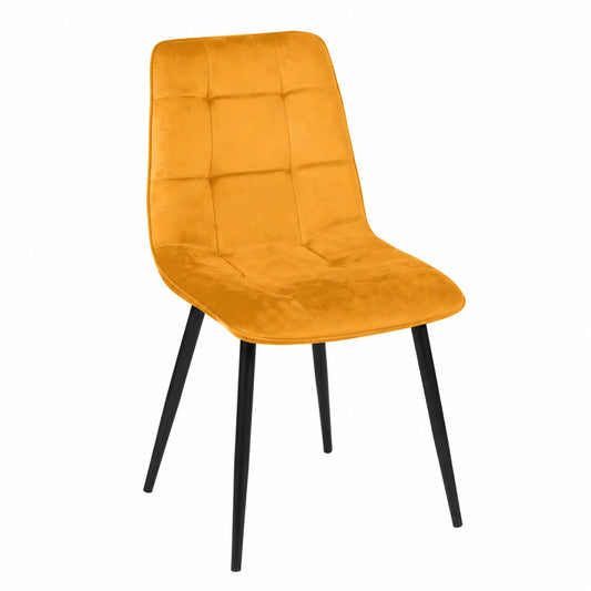 Chaise, en velours, coloris bleu et rose, pour la salle à manger ou la cuisine
