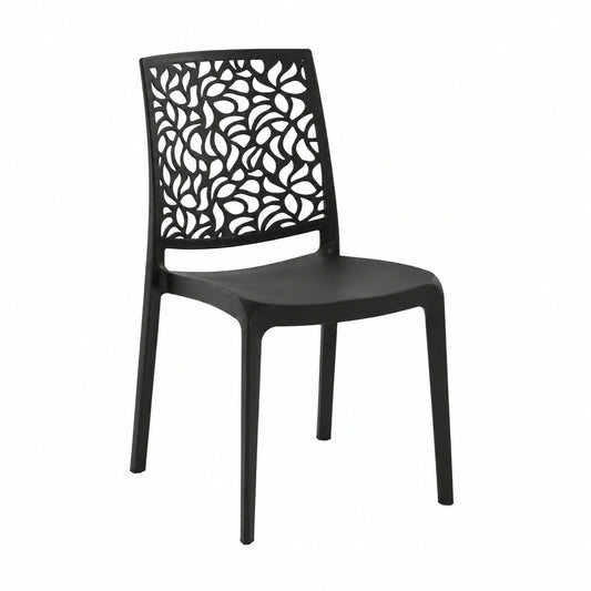 Chaise, en verre, coloris noir, pour la salle à manger ou la cuisine