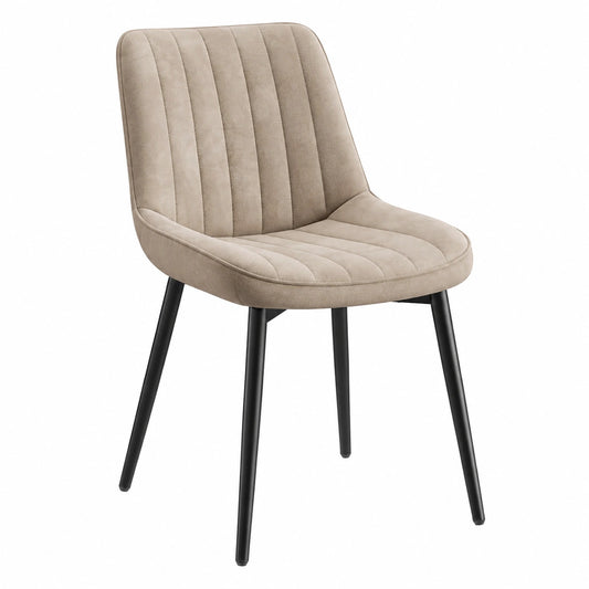 Chaise, rembourré, en métal et velours, pour la salle à manger ou la cuisine