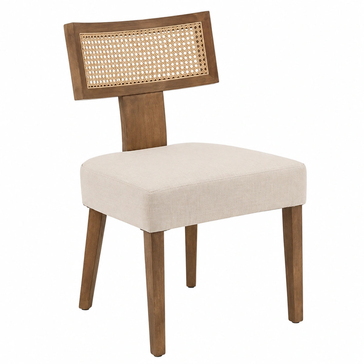 Chaise, en résine tressée, coloris beige, pour la salle à manger ou la cuisine